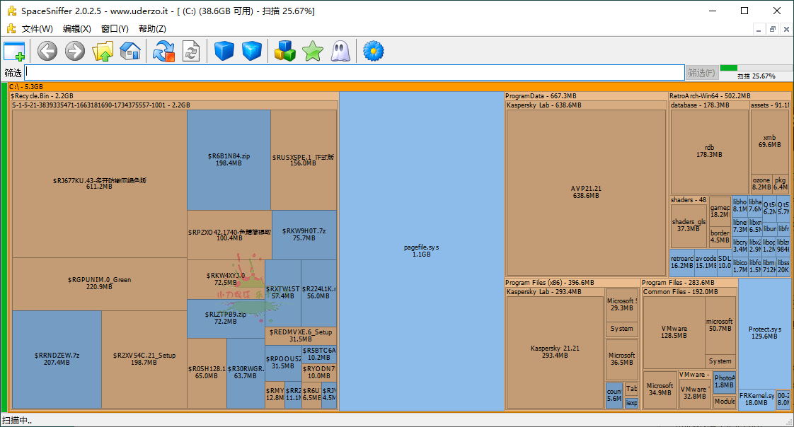SpaceSniffer v2.0.2.5单文件汉化版 图片2 SpaceSniffer v2.0.2.5单文件汉化版 图片2