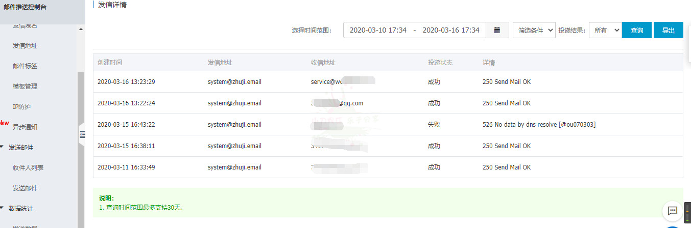 阿里云免费邮件 每日200封 图片1