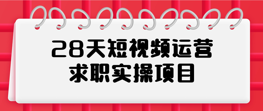 28天短视频运营求职实操项目 图片3