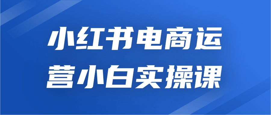 小红书电商运营小白实操课 图片1 小红书电商运营小白实操课 图片1