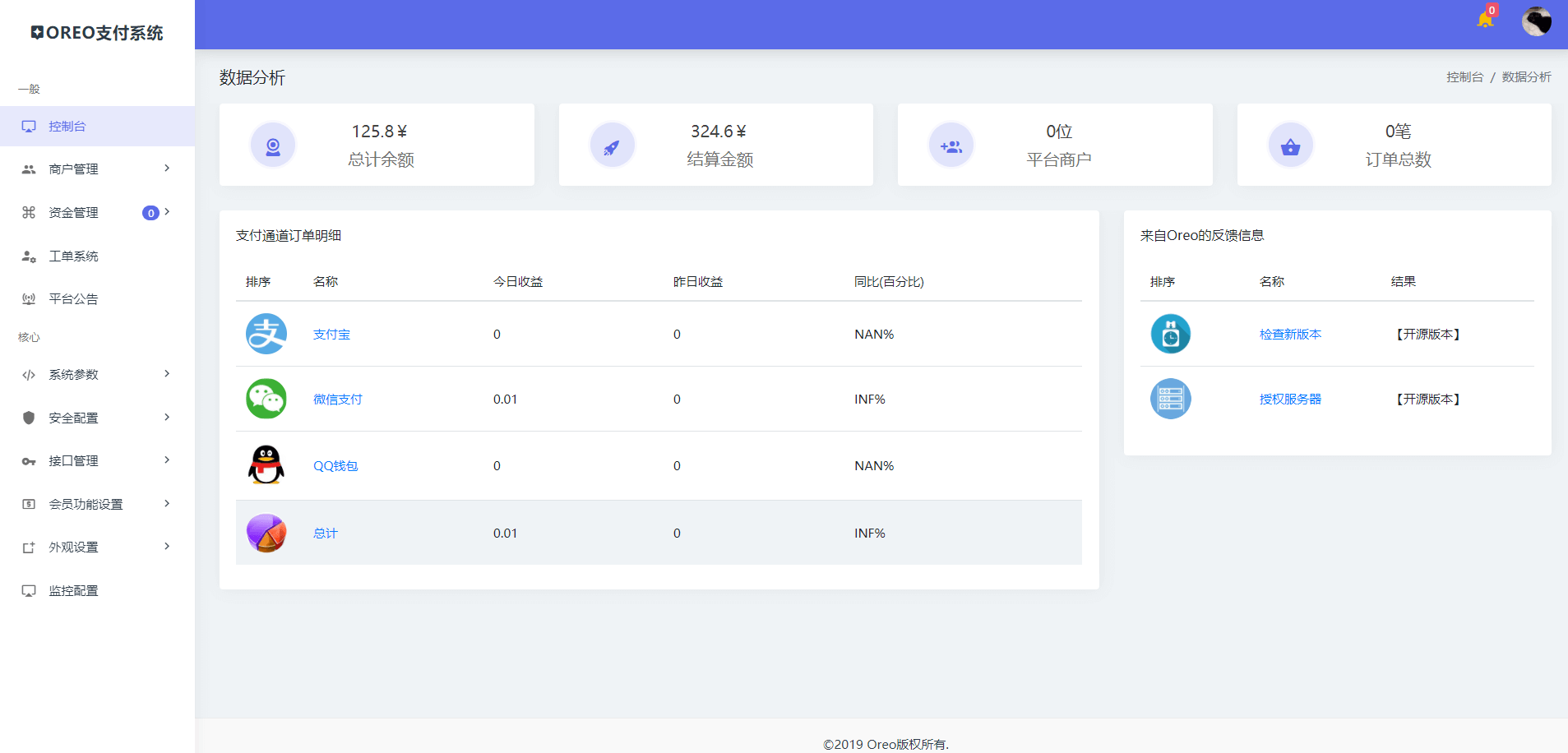 Oreo-支付系统平台开源版 图片4