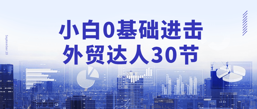 小白0基础进击外贸达人30节 图片1 小白0基础进击外贸达人30节 图片1
